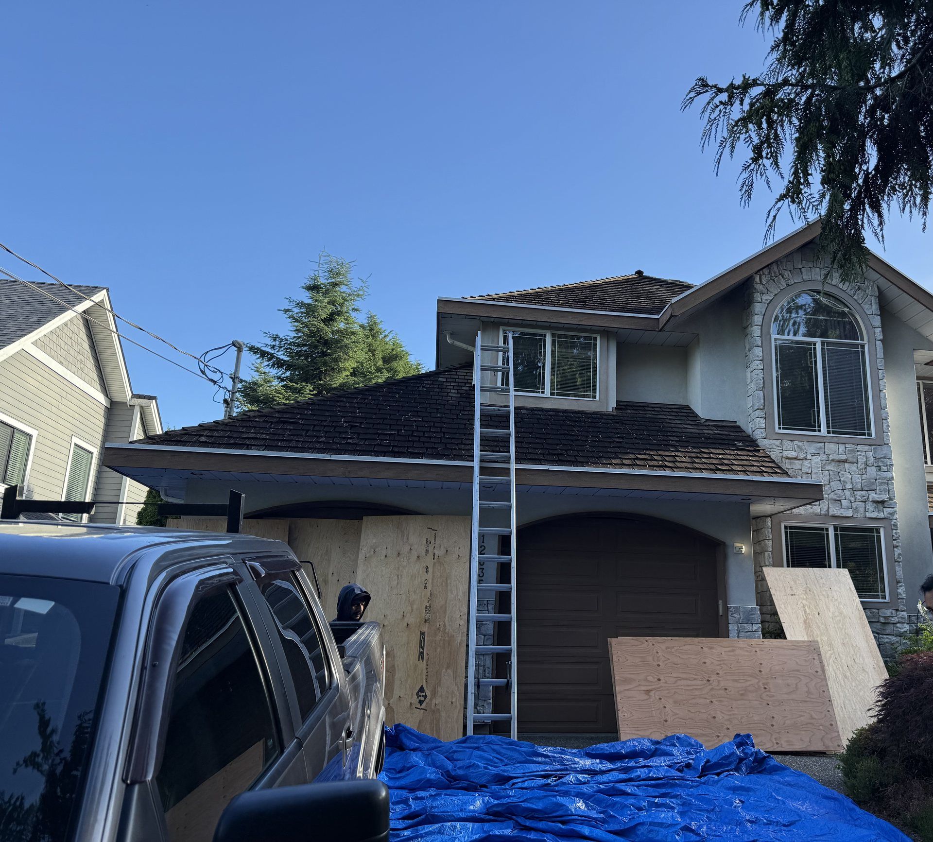 A completed Innovation Roofing project in West Vancouver, BC